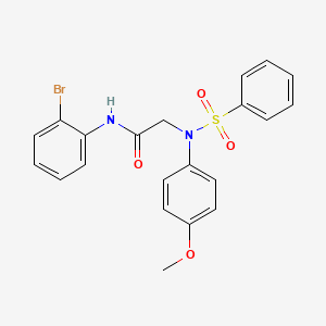 molecular formula C21H19BrN2O4S B3742068 N~1~-(2-bromophenyl)-N~2~-(4-methoxyphenyl)-N~2~-(phenylsulfonyl)glycinamide CAS No. 6180-96-7