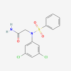 molecular formula C14H12Cl2N2O3S B3742072 N~2~-(3,5-dichlorophenyl)-N~2~-(phenylsulfonyl)glycinamide 