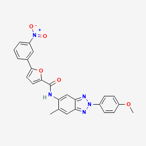 N-[2-(4-methoxyphenyl)-6-methyl-2H-1,2,3-benzotriazol-5-yl]-5-(3-nitrophenyl)-2-furamide