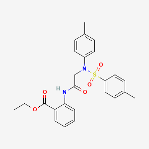 molecular formula C25H26N2O5S B3742103 ethyl 2-({N-(4-methylphenyl)-N-[(4-methylphenyl)sulfonyl]glycyl}amino)benzoate 