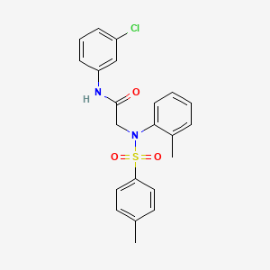 molecular formula C22H21ClN2O3S B3742106 N~1~-(3-chlorophenyl)-N~2~-(2-methylphenyl)-N~2~-[(4-methylphenyl)sulfonyl]glycinamide 