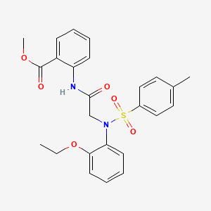 molecular formula C25H26N2O6S B3742118 methyl 2-({N-(2-ethoxyphenyl)-N-[(4-methylphenyl)sulfonyl]glycyl}amino)benzoate 