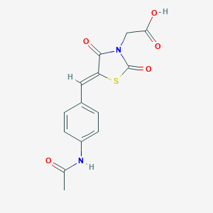 {5-[4-(Acetylamino)benzylidene]-2,4-dioxo-1,3-thiazolidin-3-yl}acetic acid