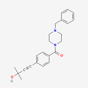 4-{4-[(4-benzyl-1-piperazinyl)carbonyl]phenyl}-2-methyl-3-butyn-2-ol