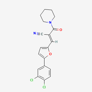 3-[5-(3,4-dichlorophenyl)-2-furyl]-2-(1-piperidinylcarbonyl)acrylonitrile