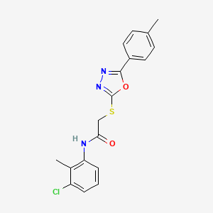 molecular formula C18H16ClN3O2S B3742197 N-(3-chloro-2-methylphenyl)-2-{[5-(4-methylphenyl)-1,3,4-oxadiazol-2-yl]thio}acetamide 