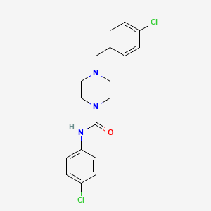 molecular formula C18H19Cl2N3O B3742208 4-(4-chlorobenzyl)-N-(4-chlorophenyl)-1-piperazinecarboxamide 