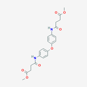 molecular formula C22H24N2O7 B374223 Methyl 4-(4-{4-[(4-methoxy-4-oxobutanoyl)amino]phenoxy}anilino)-4-oxobutanoate 