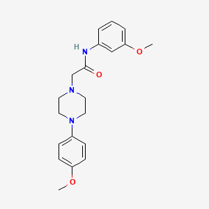 molecular formula C20H25N3O3 B3742235 N-(3-methoxyphenyl)-2-[4-(4-methoxyphenyl)-1-piperazinyl]acetamide 