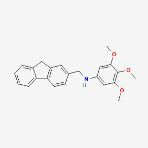 molecular formula C23H23NO3 B3742250 (9H-fluoren-2-ylmethyl)(3,4,5-trimethoxyphenyl)amine 