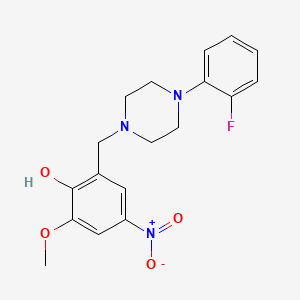 molecular formula C18H20FN3O4 B3742266 2-{[4-(2-fluorophenyl)-1-piperazinyl]methyl}-6-methoxy-4-nitrophenol 