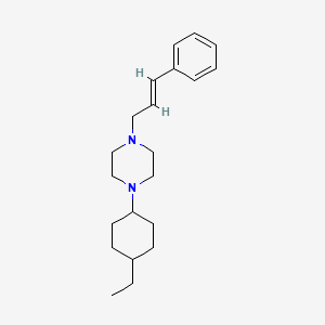 molecular formula C21H32N2 B3742274 1-(4-ethylcyclohexyl)-4-(3-phenyl-2-propen-1-yl)piperazine 