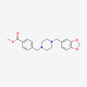 molecular formula C21H24N2O4 B3742294 methyl 4-{[4-(1,3-benzodioxol-5-ylmethyl)-1-piperazinyl]methyl}benzoate 