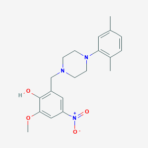 molecular formula C20H25N3O4 B3742302 2-{[4-(2,5-dimethylphenyl)-1-piperazinyl]methyl}-6-methoxy-4-nitrophenol 