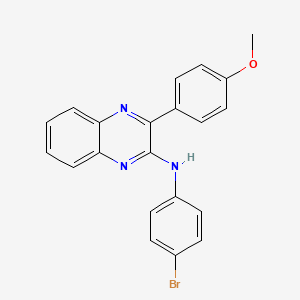 molecular formula C21H16BrN3O B3742316 N-(4-bromophenyl)-3-(4-methoxyphenyl)-2-quinoxalinamine 