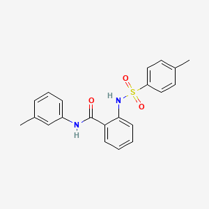 molecular formula C21H20N2O3S B3742339 N-(3-methylphenyl)-2-{[(4-methylphenyl)sulfonyl]amino}benzamide 