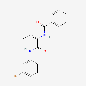 molecular formula C18H17BrN2O2 B3742360 N-(1-{[(3-bromophenyl)amino]carbonyl}-2-methyl-1-propen-1-yl)benzamide CAS No. 413612-42-7