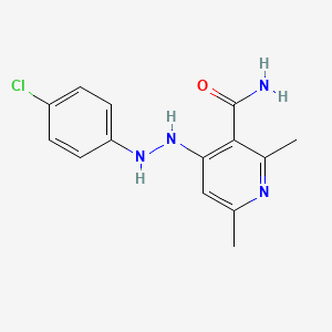 4-[2-(4-chlorophenyl)hydrazino]-2,6-dimethylnicotinamide