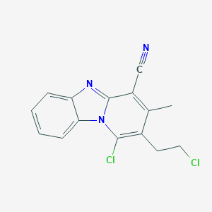 molecular formula C15H11Cl2N3 B374238 1-Chloro-2-(2-chloroethyl)-3-methylpyrido[1,2-a]benzimidazole-4-carbonitrile CAS No. 166671-24-5