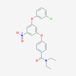 4-[3-(3-chlorophenoxy)-5-nitrophenoxy]-N,N-diethylbenzamide