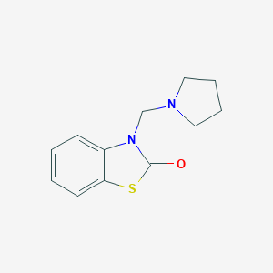 molecular formula C12H14N2OS B374242 3-(1-pyrrolidinylmethyl)-1,3-benzothiazol-2(3H)-one 