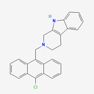 molecular formula C26H21ClN2 B3742426 2-[(10-chloro-9-anthryl)methyl]-2,3,4,9-tetrahydro-1H-beta-carboline 