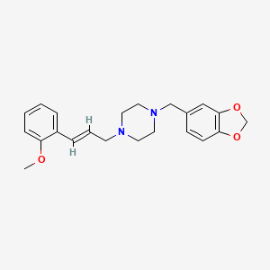 1-(1,3-benzodioxol-5-ylmethyl)-4-[3-(2-methoxyphenyl)-2-propen-1-yl]piperazine