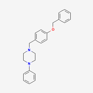 molecular formula C24H26N2O B3742457 1-[4-(benzyloxy)benzyl]-4-phenylpiperazine 