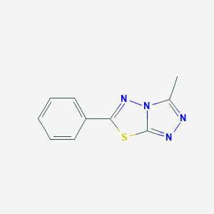 molecular formula C10H8N4S B374249 3-Methyl-6-phenyl[1,2,4]triazolo[3,4-b][1,3,4]thiadiazole CAS No. 43029-40-9