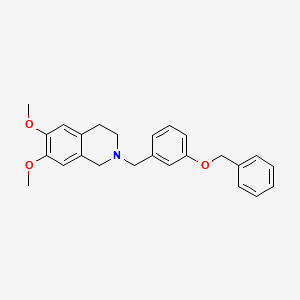 molecular formula C25H27NO3 B3742505 2-[3-(benzyloxy)benzyl]-6,7-dimethoxy-1,2,3,4-tetrahydroisoquinoline 