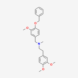 molecular formula C26H31NO4 B3742515 N-[4-(benzyloxy)-3-methoxybenzyl]-2-(3,4-dimethoxyphenyl)-N-methylethanamine 