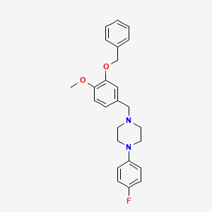 molecular formula C25H27FN2O2 B3742523 1-[3-(benzyloxy)-4-methoxybenzyl]-4-(4-fluorophenyl)piperazine 