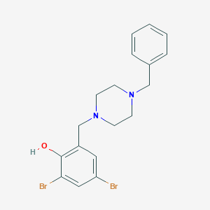 2-[(4-benzyl-1-piperazinyl)methyl]-4,6-dibromophenol