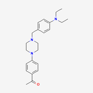 1-(4-{4-[4-(diethylamino)benzyl]-1-piperazinyl}phenyl)ethanone