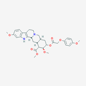 molecular formula C32H38N2O8 B374255 Methyl 11,17-dimethoxy-18-{[(4-methoxyphenoxy)acetyl]oxy}yohimban-16-carboxylate 
