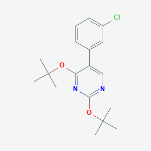 molecular formula C18H23ClN2O2 B374256 2,4-Ditert-butoxy-5-(3-chlorophenyl)pyrimidine 