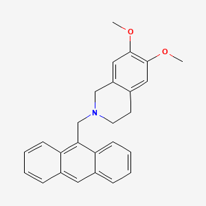 molecular formula C26H25NO2 B3742563 2-(9-anthrylmethyl)-6,7-dimethoxy-1,2,3,4-tetrahydroisoquinoline 