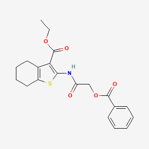 ethyl 2-{[(benzoyloxy)acetyl]amino}-4,5,6,7-tetrahydro-1-benzothiophene-3-carboxylate