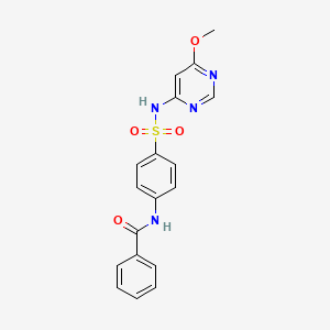 molecular formula C18H16N4O4S B3742575 N-(4-{[(6-methoxy-4-pyrimidinyl)amino]sulfonyl}phenyl)benzamide 