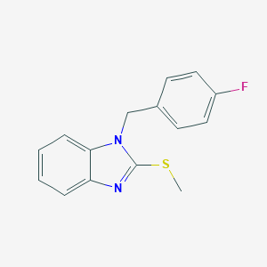 molecular formula C15H13FN2S B374259 1-(4-fluorobenzyl)-1H-benzimidazol-2-yl methyl sulfide 