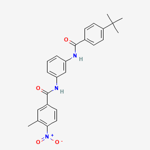 molecular formula C25H25N3O4 B3742624 N-{3-[(4-tert-butylbenzoyl)amino]phenyl}-3-methyl-4-nitrobenzamide 