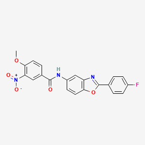 molecular formula C21H14FN3O5 B3742627 N-[2-(4-fluorophenyl)-1,3-benzoxazol-5-yl]-4-methoxy-3-nitrobenzamide 