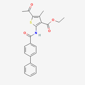 molecular formula C23H21NO4S B3742645 ethyl 5-acetyl-2-[(4-biphenylylcarbonyl)amino]-4-methyl-3-thiophenecarboxylate 