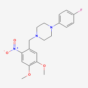 molecular formula C19H22FN3O4 B3742650 1-(4,5-dimethoxy-2-nitrobenzyl)-4-(4-fluorophenyl)piperazine 