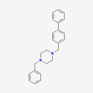 molecular formula C24H26N2 B3742657 1-benzyl-4-(4-biphenylylmethyl)piperazine 