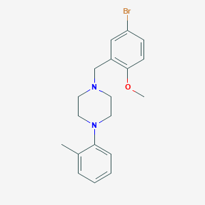 molecular formula C19H23BrN2O B3742678 1-(5-bromo-2-methoxybenzyl)-4-(2-methylphenyl)piperazine 