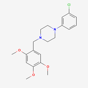 molecular formula C20H25ClN2O3 B3742686 1-(3-chlorophenyl)-4-(2,4,5-trimethoxybenzyl)piperazine 