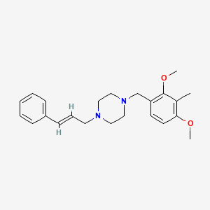 molecular formula C23H30N2O2 B3742704 1-(2,4-dimethoxy-3-methylbenzyl)-4-(3-phenyl-2-propen-1-yl)piperazine 