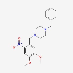 molecular formula C20H25N3O4 B3742709 1-benzyl-4-(4,5-dimethoxy-2-nitrobenzyl)piperazine 