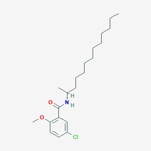 molecular formula C21H34ClNO2 B374273 5-chloro-2-methoxy-N-(1-methyldodecyl)benzamide 